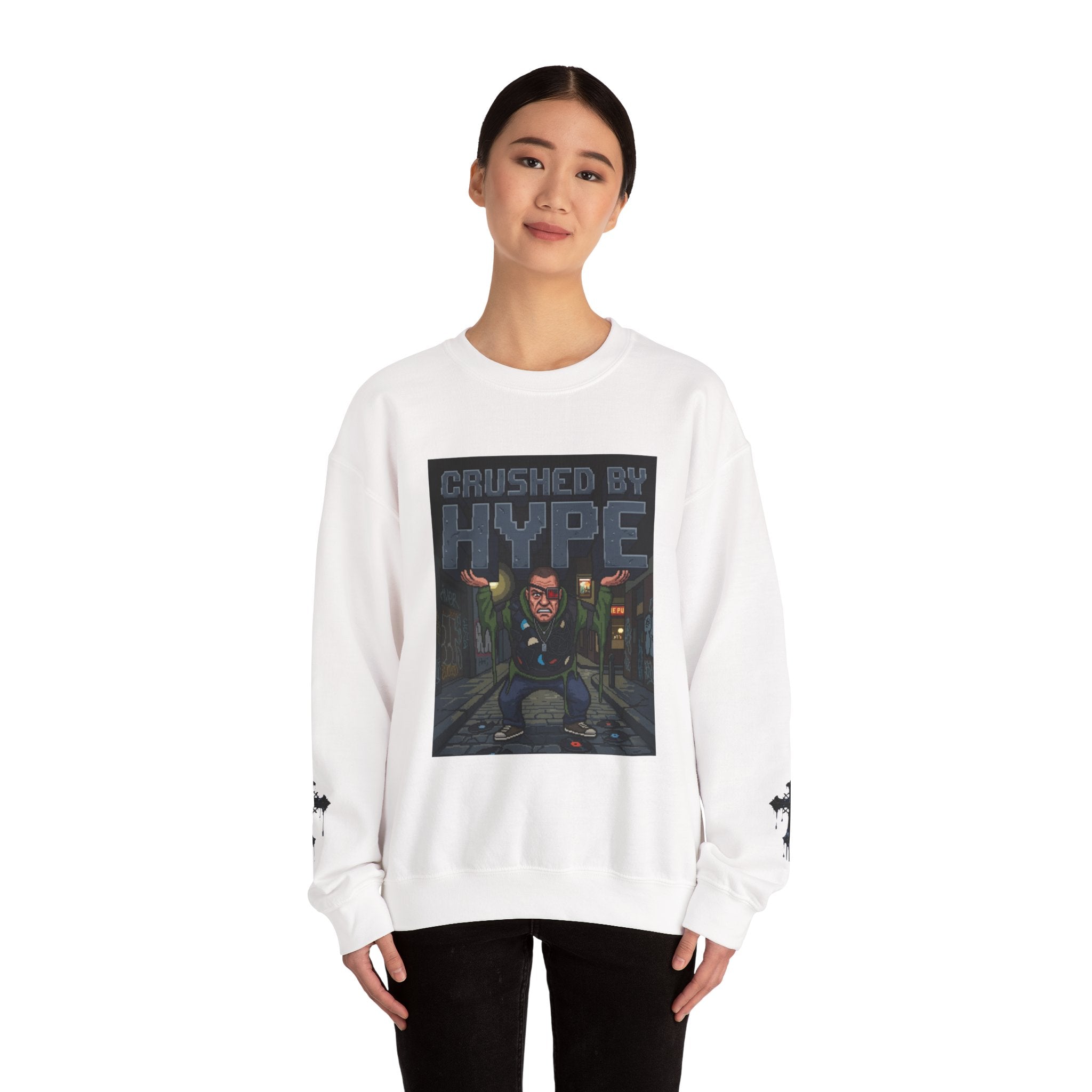 Crushed by Hype Sweatshirt — "Consumed" Streetwear Graphic Crewneck