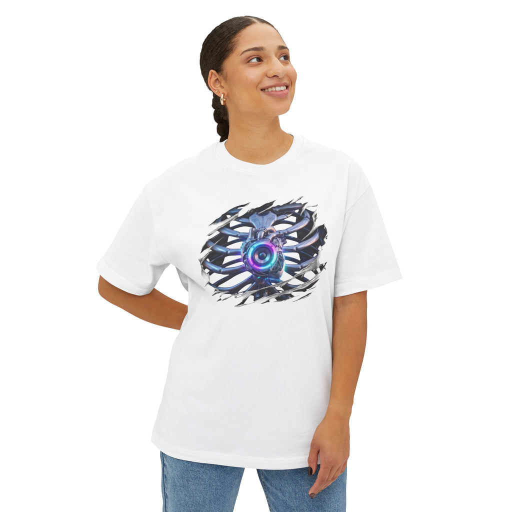 Boxy Tee — Surreal Portal Graphic Front & "No Way Out" Back