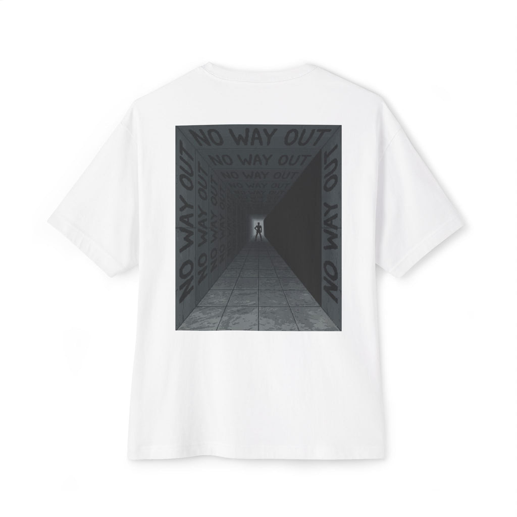 Boxy Tee — Surreal Portal Graphic Front & "No Way Out" Back