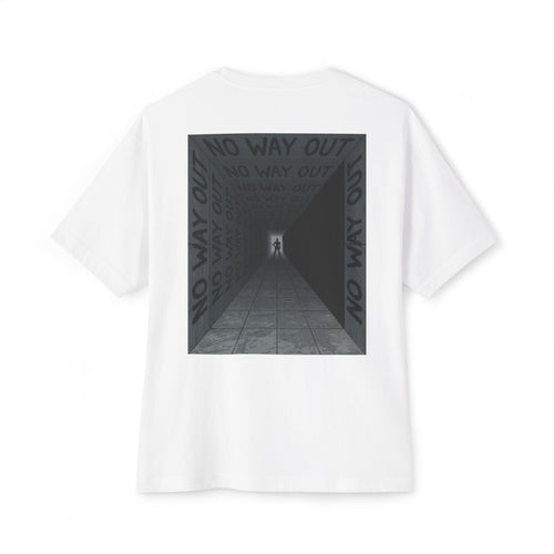 Boxy Tee — Surreal Portal Graphic Front & "No Way Out" Back
