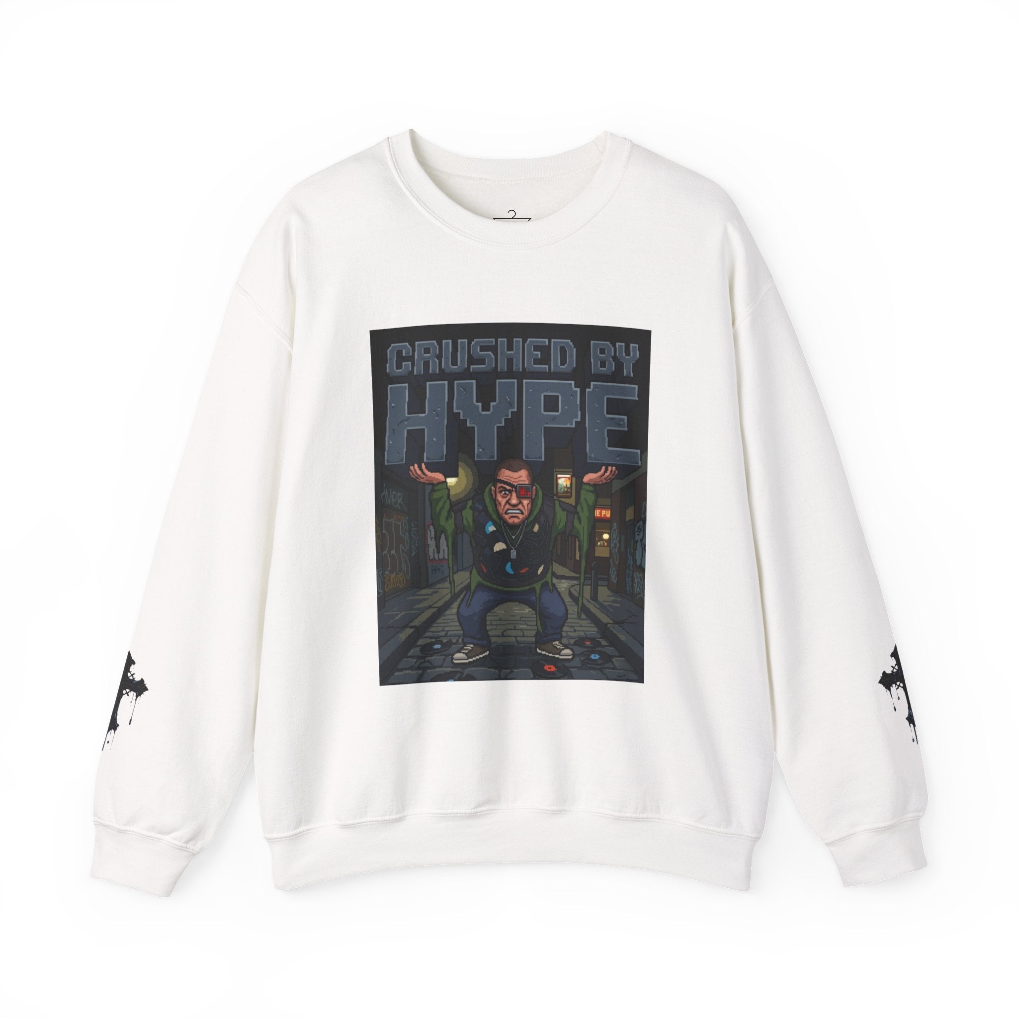 Crushed by Hype Sweatshirt — "Consumed" Streetwear Graphic Crewneck